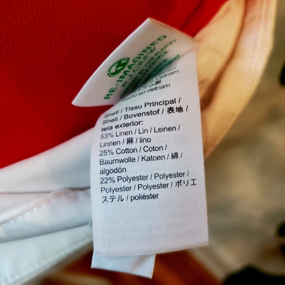 J Crew Factory Kelsey Flare Linen Blend Pants, White Size 4 - Picture 7 of 8